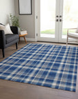 Addison Rugs Still Bloom Blue Washable Indoor-Outdoor Rug