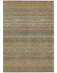 Addison Rugs Stripes Brown Washable Indoor-Outdoor Rug