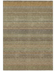 Addison Rugs Stripes Brown Washable Indoor-Outdoor Rug