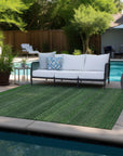 Addison Rugs Stripes Fern Washable Indoor-Outdoor Rug