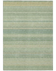 Addison Rugs Stripes Green Washable Indoor-Outdoor Rug