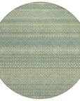 Addison Rugs Stripes Green Washable Indoor-Outdoor Rug
