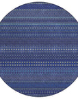 Addison Rugs Stripes Navy Washable Indoor-Outdoor Rug