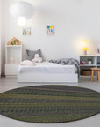 Addison Rugs Stripes Olive Washable Indoor-Outdoor Rug