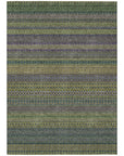 Addison Rugs Stripes Olive Washable Indoor-Outdoor Rug