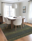 Addison Rugs Stripes Olive Washable Indoor-Outdoor Rug