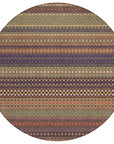 Stripes Paprika Washable Indoor-Outdoor Rug