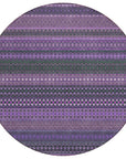 Addison Rugs Stripes Purple Washable Indoor-Outdoor Rug