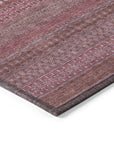 Addison Rugs Stripes Red Washable Indoor-Outdoor Rug