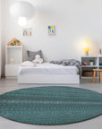Addison Rugs Stripes Teal Washable Indoor-Outdoor Rug