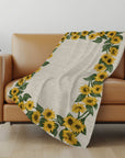 Sunflower Border 50" x 70" Throw Blanket