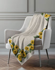 Addison Rugs Sunflower Border 50" x 70" Throw Blanket