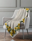 Sunflower Border 50" x 70" Throw Blanket