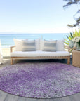 Vintage Purple Washable Indoor-Outdoor Rug