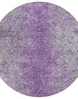 Vintage Purple Washable Indoor-Outdoor Rug
