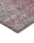 Vintage Red Washable Indoor-Outdoor Rug