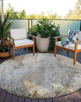Watercolors Beige Washable Indoor-Outdoor Rug