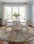 Addison Rugs Watercolors Brown Washable Indoor-Outdoor Rug