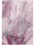 Watercolors Pink Washable Indoor-Outdoor Rug
