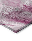 Watercolors Pink Washable Indoor-Outdoor Rug