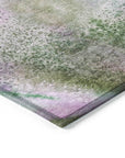 Watercolors Purple Washable Indoor-Outdoor Rug