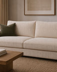 LOOMLAN Custom Upholstery Waterfall Scandinavian Minimalist Fabric Loveseat