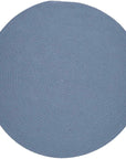 Rhody Rug Wool Solids Braided Round Reversible Area Rugs