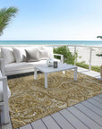 Addison Rugs Woven Blocks Brown Washable Indoor-Outdoor Rug