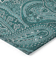 Addison Rugs Woven Blocks Teal Washable Indoor-Outdoor Rug