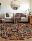 Oriental Paprika Indoor-Outdoor Rug with Matching Throw