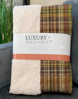 Plaid Paprika Washable Indoor-Outdoor Rug