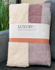 Gentle Waves Pink Washable Indoor-Outdoor Rug
