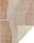 Modern Terracotta Washable Indoor-Outdoor Rug