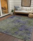 Acacina Green Washable Indoor - Outdoor Rug - LOOMLAN - LOOMLAN Rugs - Outdoor Rugs