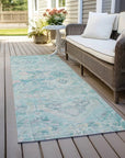 Aelain Teal Washable Indoor - Outdoor Rug - LOOMLAN - LOOMLAN Rugs - Outdoor Rugs