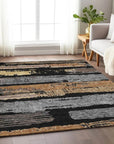 Aelaris Black Washable Indoor - Outdoor Rug - LOOMLAN - LOOMLAN Rugs - Outdoor Rugs