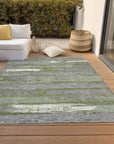 Aelaris Green Washable Indoor - Outdoor Rug - LOOMLAN - LOOMLAN Rugs - Outdoor Rugs