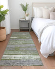 Aelaris Green Washable Indoor - Outdoor Rug - LOOMLAN - LOOMLAN Rugs - Outdoor Rugs