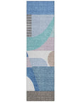 Aeleth Blue Washable Indoor - Outdoor Rug - LOOMLAN - LOOMLAN Rugs - Outdoor Rugs