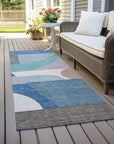 Aeleth Blue Washable Indoor - Outdoor Rug - LOOMLAN - LOOMLAN Rugs - Outdoor Rugs
