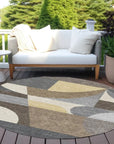 Aeleth Brown Washable Indoor - Outdoor Rug - LOOMLAN - LOOMLAN Rugs - Outdoor Rugs