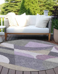 Aeleth Purple Washable Indoor - Outdoor Rug - LOOMLAN - LOOMLAN Rugs - Outdoor Rugs