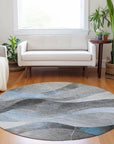 Aelien Blue Washable Indoor - Outdoor Rug - LOOMLAN - LOOMLAN Rugs - Outdoor Rugs