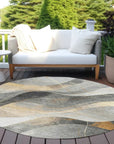 Aelien Gray Washable Indoor - Outdoor Rug - LOOMLAN - LOOMLAN Rugs - Outdoor Rugs