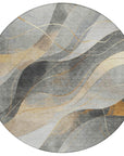 Aelien Gray Washable Indoor - Outdoor Rug - LOOMLAN - LOOMLAN Rugs - Outdoor Rugs