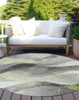 Aelien Green Washable Indoor - Outdoor Rug - LOOMLAN - LOOMLAN Rugs - Outdoor Rugs