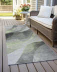 Aelien Green Washable Indoor - Outdoor Rug - LOOMLAN - LOOMLAN Rugs - Outdoor Rugs