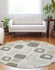 Aelira Brown Washable Indoor - Outdoor Rug - LOOMLAN - LOOMLAN Rugs - Outdoor Rugs
