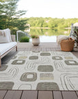 Aelira Brown Washable Indoor - Outdoor Rug - LOOMLAN - LOOMLAN Rugs - Outdoor Rugs