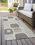 Aelira Brown Washable Indoor - Outdoor Rug - LOOMLAN - LOOMLAN Rugs - Outdoor Rugs